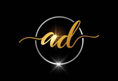 İlk harf A D logo tasarım vektörü. Şirket İş Kimliği için Grafik Alfabesi Sembolü