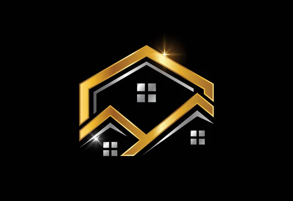 Logo Immobilier Logo Maison Logo Maison Signe Symbole — Image vectorielle