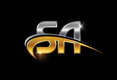 Baş Monogram S A Logo Tasarım Vektör Şablonu. Şirket İş Kimliği için Grafik Alfabesi Sembolü