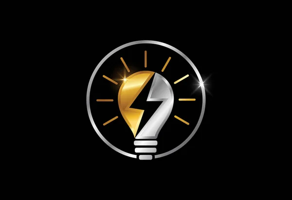 Electricity Logo Template Lighting Bolt Sign Symbol — Stock Vector