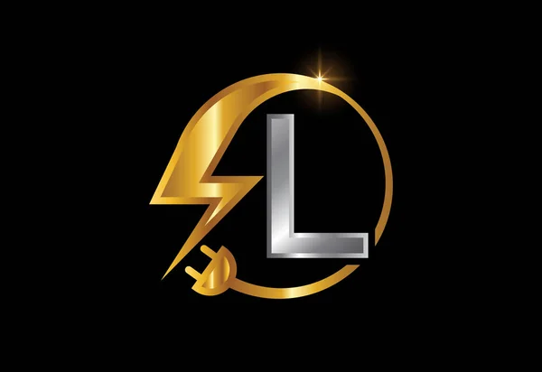 Signo Eléctrico Con Letra Logotipo Electricidad Logotipo Energía Eléctrica Diseño — Archivo Imágenes Vectoriales
