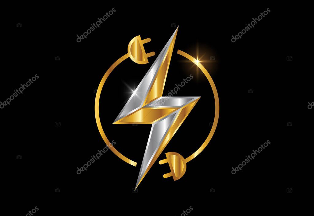 Electricity Logo template Lighting bolt sign symbol.