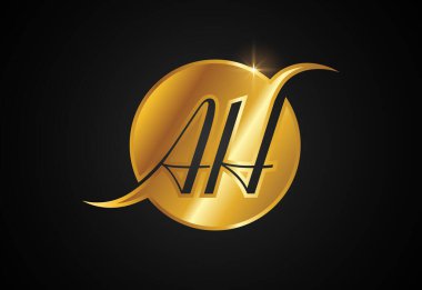 İlk harf A H logo tasarım vektörü. Şirket İş Kimliği için Grafik Alfabesi Sembolü