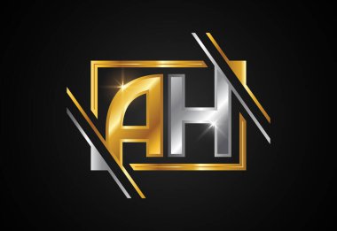 İlk harf A H logo tasarım vektörü. Şirket İş Kimliği için Grafik Alfabesi Sembolü