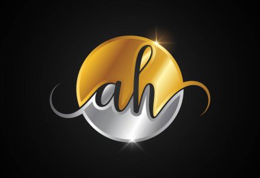 İlk harf A H logo tasarım vektörü. Şirket İş Kimliği için Grafik Alfabesi Sembolü