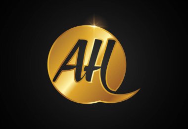 İlk harf A H logo tasarım vektörü. Şirket İş Kimliği için Grafik Alfabesi Sembolü