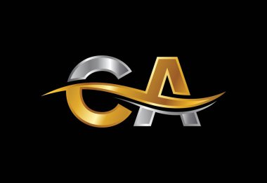 C harfi logo tasarım vektörü. Şirket İş Kimliği için Grafik Alfabesi Sembolü