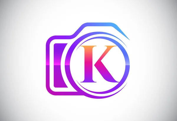 Initial Monogram Letter Camera Icon Logo Photography Business Company Identity — Stockvektor