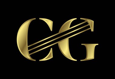 Baş harf C G Logo Tasarım Vektörü. Şirket İş Kimliği için Grafik Alfabesi Sembolü