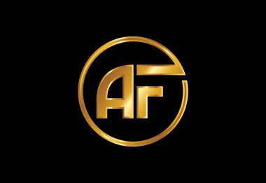 Baş harf A F Logo Tasarım Vektör Şablonu. Şirket İşletmeleri için Grafik Alfabesi Sembolü