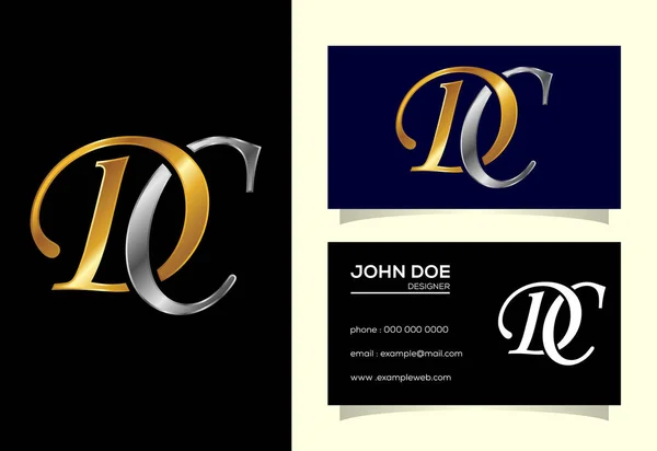 首字母Dc标志设计模板 企业企业身份的图形化字母符号 — 图库矢量图片