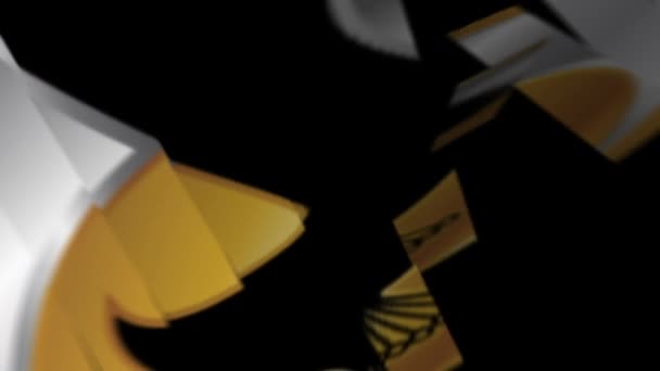 Tête Paon Dans Cercle Métallique Logo Animation — Video