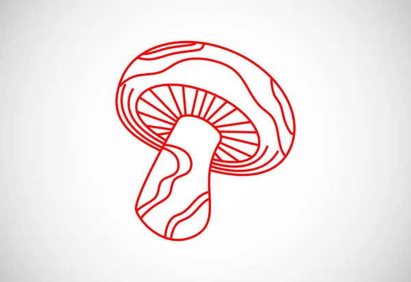 Mushroom Creative Design Vector Illustration Floral Elements — Stock Vector