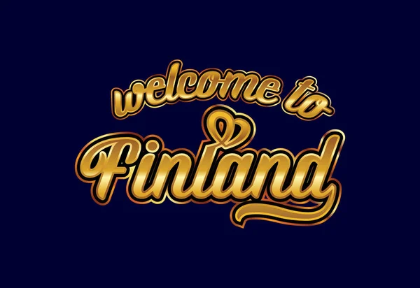 Witamy Finlandii Word Text Creative Font Design Illustration Witajcie — Wektor stockowy