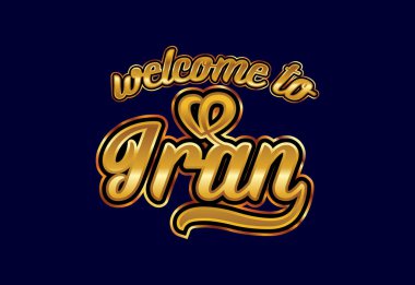 İran Sözcük Metni Yaratıcı Yazı Tipi Tasarımı İllüstrasyonuna Hoşgeldiniz. Hoş geldin işareti