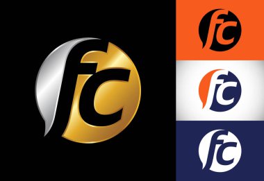 İlk harf F C Logo Tasarım Vektörü. Şirket İş Kimliği için Grafik Alfabesi Sembolü