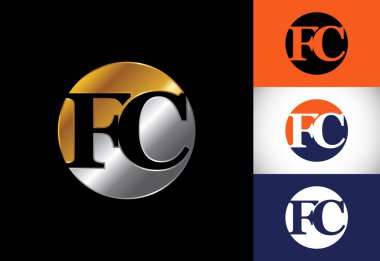 İlk harf F C Logo Tasarım Vektörü. Şirket İş Kimliği için Grafik Alfabesi Sembolü