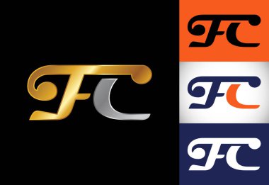 İlk harf F C Logo Tasarım Vektörü. Şirket İş Kimliği için Grafik Alfabesi Sembolü