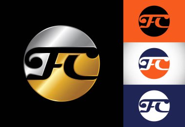 İlk harf F C Logo Tasarım Vektörü. Şirket İş Kimliği için Grafik Alfabesi Sembolü