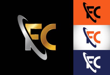 İlk harf F C Logo Tasarım Vektörü. Şirket İş Kimliği için Grafik Alfabesi Sembolü