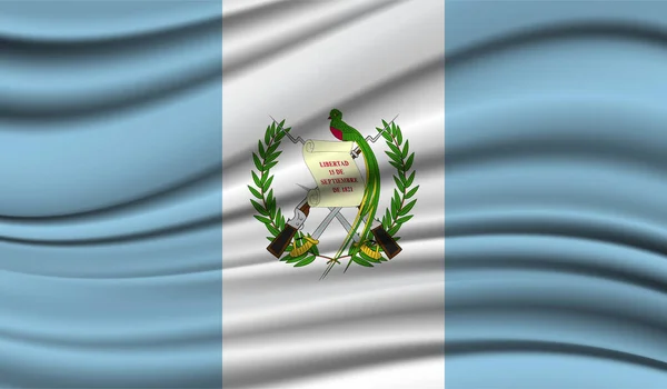 Bandeira Onda Seda Guatemala Seda Textura Cetim Fundo —  Vetores de Stock