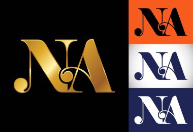 Baş harf N A Logo Tasarım Vektörü. Şirket İş Kimliği için Grafik Alfabesi Sembolü