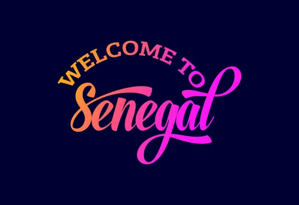 Willkommen Senegal Word Text Creative Font Design Illustration Willkommensschild — Stockvektor