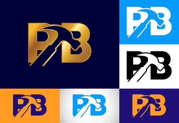 Początkowa Litera Logo Design Vector Symbol Alfabetu Graficznego Identyfikacji Przedsiębiorstw — Wektor stockowy