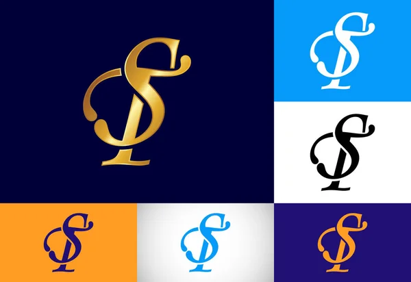 Baş Harf Logo Tasarım Vektörü Şirket Kimliği Için Grafik Alfabesi — Stok Vektör