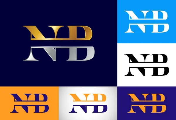 Monograma Inicial Carta Logo Design Vector Símbolo Gráfico Alfabeto Para — Vetor de Stock