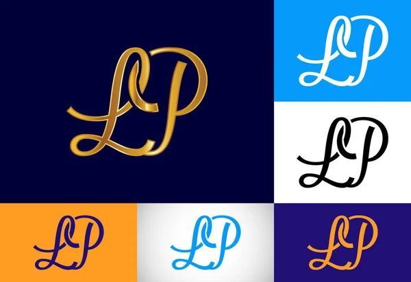 Monograma Inicial Letra Logo Design Vector Símbolo Alfabeto Gráfico Para — Vector de stock