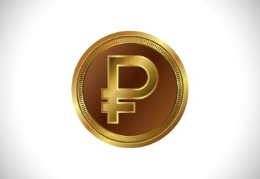 Rus rublesi. Web simgesi tasarımı vektör illüstrasyonu