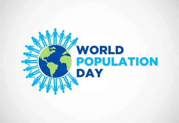 Journée Mondiale Population Juillet Concept Vacances Modèle Fond Illustration Vectorielle — Image vectorielle