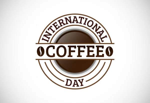 International Coffee Day Vector Illustration Suitable Greeting Cards Posters Banner — Image vectorielle