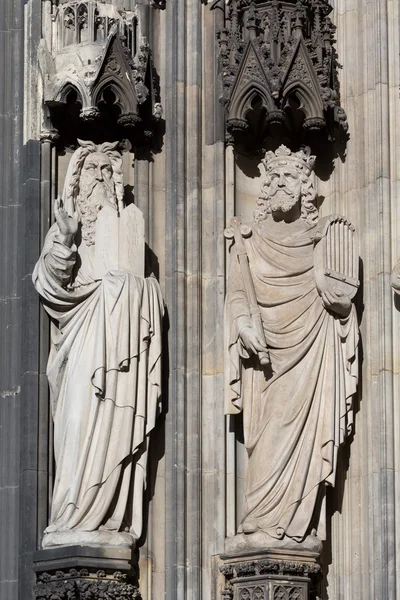 Sculpture Cologne Cathedral — Stock Photo, Image