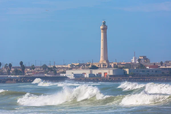 Deniz feneri Kazablanka, Fas — Stok fotoğraf