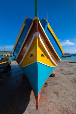 geleneksel Malta renkli tekne marsaxlokk Köyü 