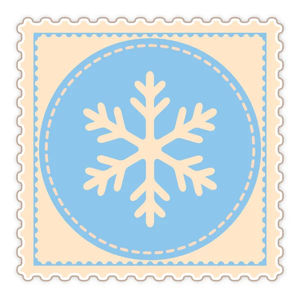 Печать со снежинкой — стоковый вектор