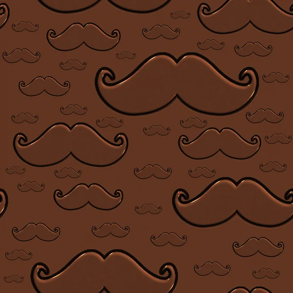 Choklad mustasch seamless mönster — Stockfoto