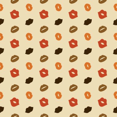 Dudaklar Vektör Kusursuz Desen