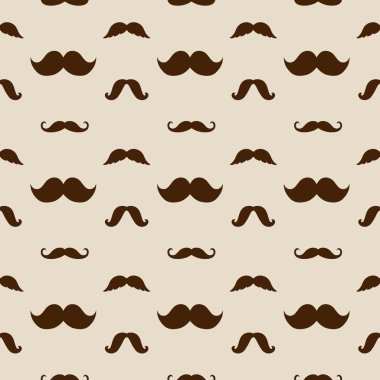 hipster bıyıklar vektör seamless modeli