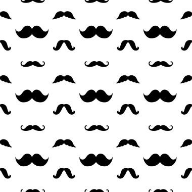 hipster bıyıklar vektör seamless modeli