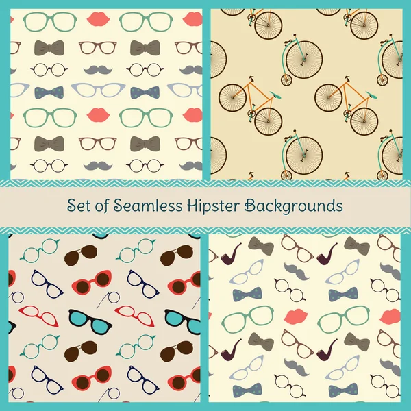 Hipster coloridos patrones sin costura — Vector de stock