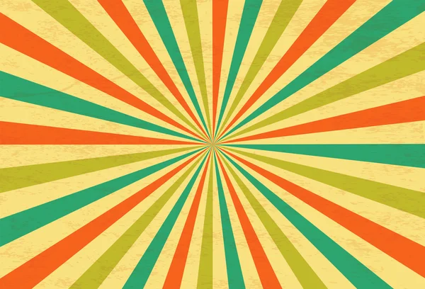 Sunburst retro texturierter Grunge Hintergrund — Stockvektor