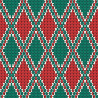 Dikişsiz rhombus örgü modeli