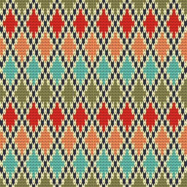 Dikişsiz rhombus örgü modeli