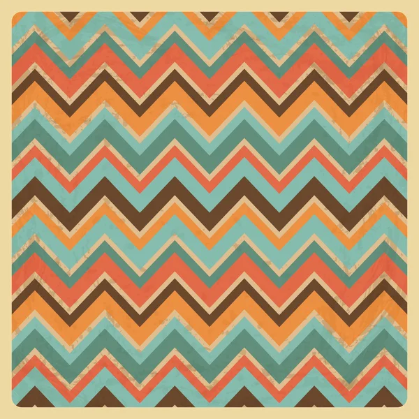 Latar Belakang Zigzag Geometrik Vintage - Stok Vektor