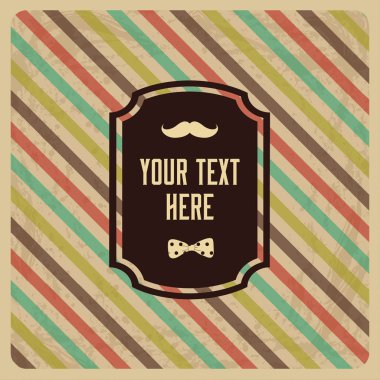 hipster etiketi ile antika arka plan