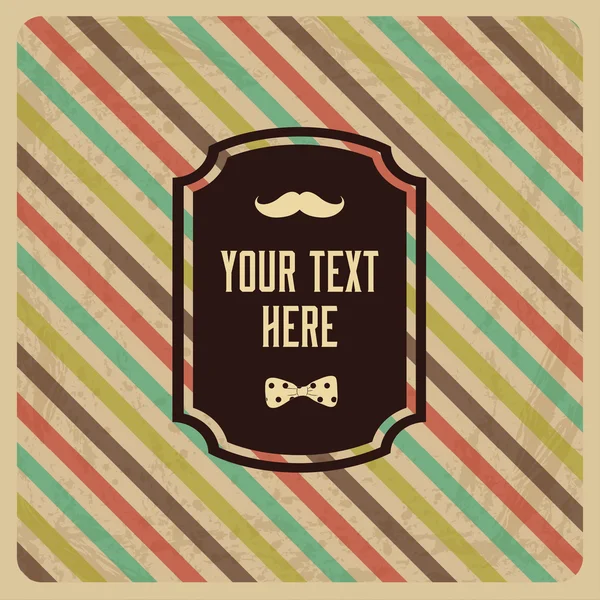 Fondo Vintage con etiqueta Hipster — Vector de stock