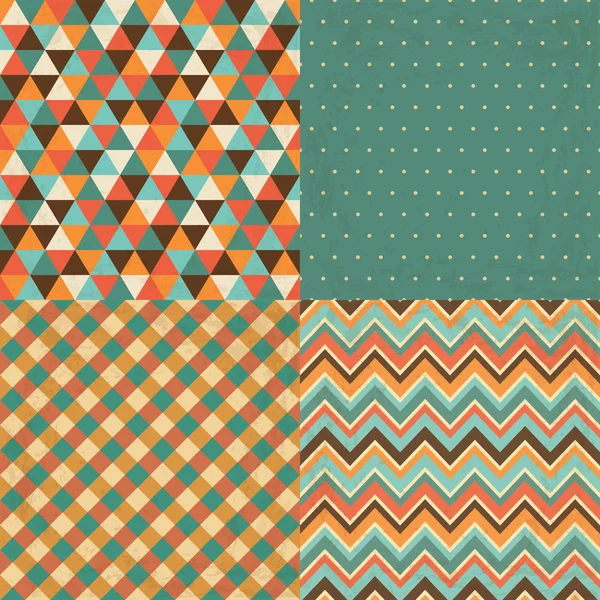 Vintage Geometric Background Pattern Set — Stock Vector